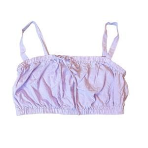 Sophie Rue Women's Lavender Square Neck Crop Top‎ SZ L